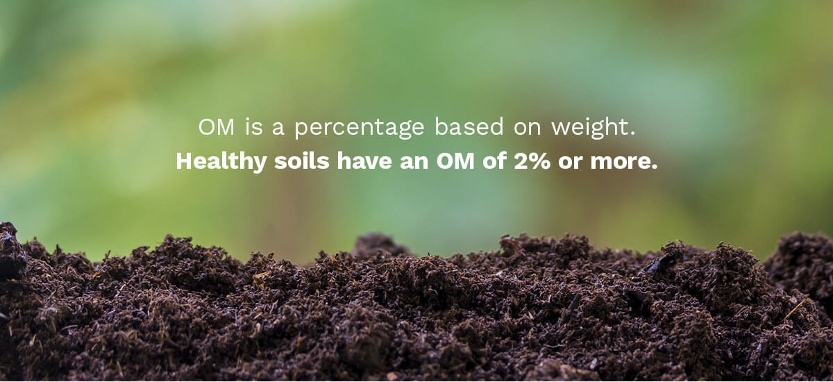 healthy soils have an OM of 2% or more