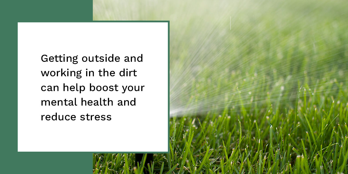 working outside can help reduce stress